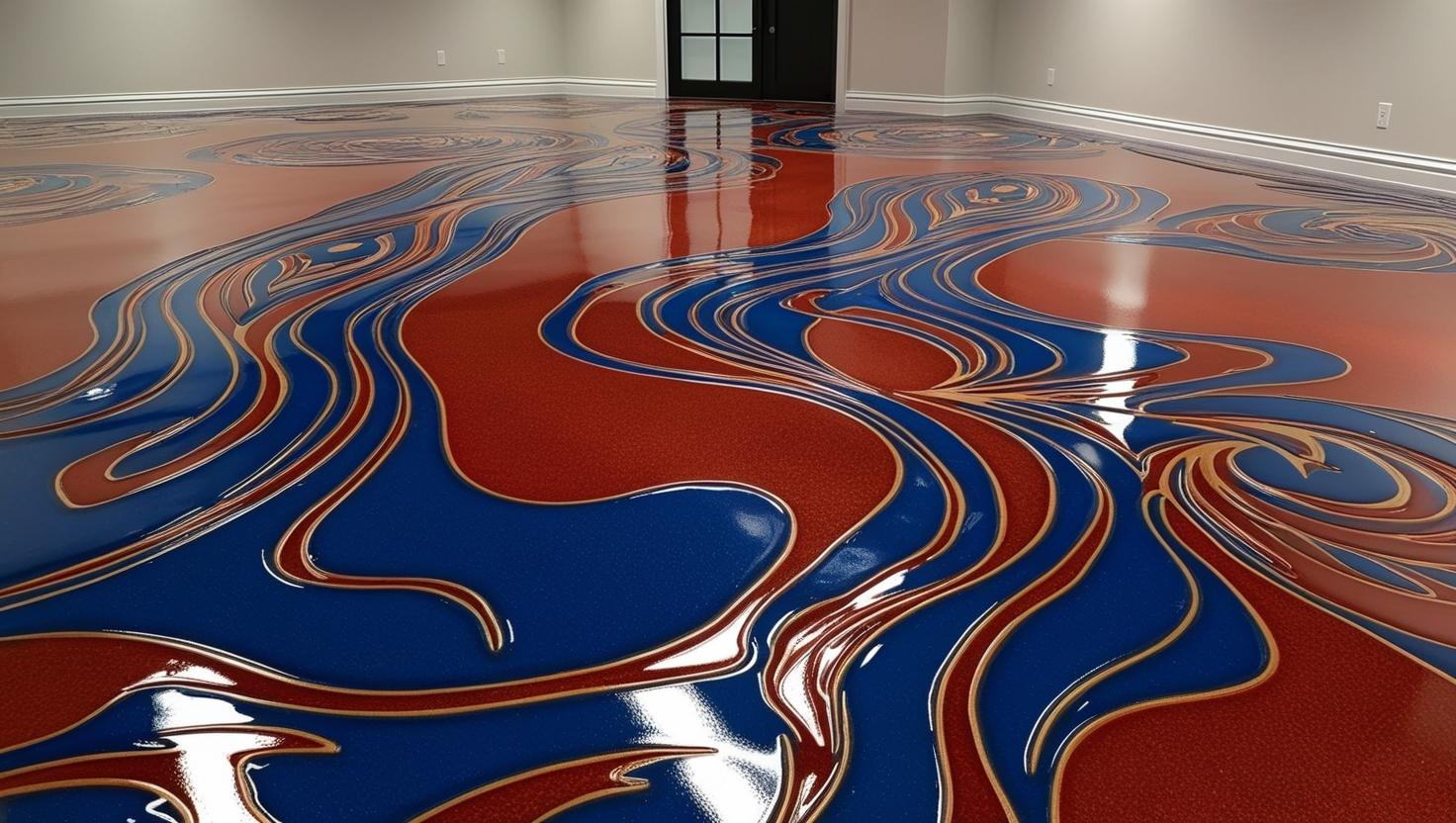 Epoxy 3D Floor Designs_Modern, durable, and visually captivating 3D epoxy floors show whole room