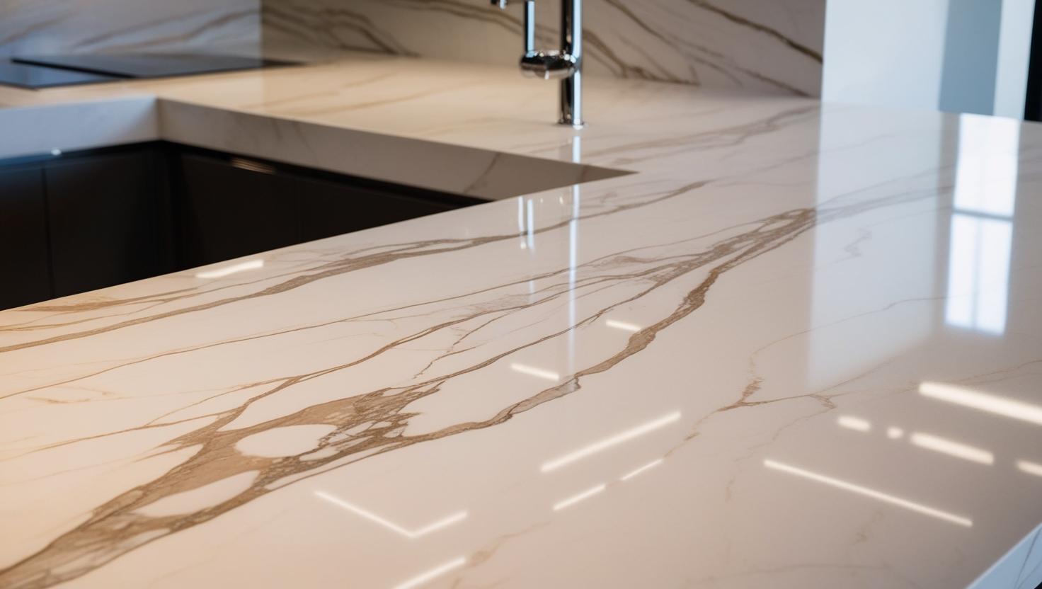 Marble and quartz countertops